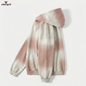 Sweats à capuche délavés à l'acide sur mesure de qualité supérieure, effet soleil délavé, fabriqués sur mesure, en vente - Product Image 3