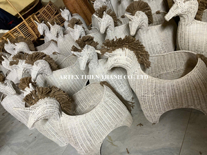 Cesta de Almacenamiento de Seagrass Tejida a Mano de Alta Calidad con Tapa, Elegante Cesta para Juguetes de Niños, Decoración para el Hogar - Product Image 5