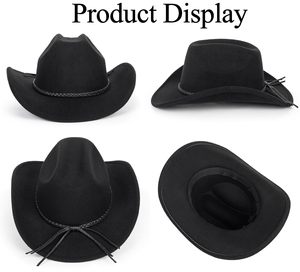 Sombrero Fedora Estilo Occidental con Hebilla y Cinturón, Sombrero Vaquero Enrollable, Proveedor Mayorista - Product Image 2