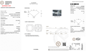 Diamants de laboratoire précieux (certifiés IGI) taille coussin pour collections de joaillerie fine - Éclat respectueux de l'environnement - Product Image 6