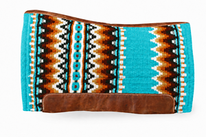 Manaal Enterprises - Selle Western Classique - Motif Géométrique - Bordure en Cuir Marron - Doublure en Laine - PAD d'Équitation - Product Image 5