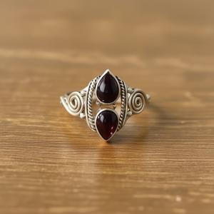 Designer <b>Garnet</b> Fine <b>Ring</b> 3.4 Grams - Product Image 3