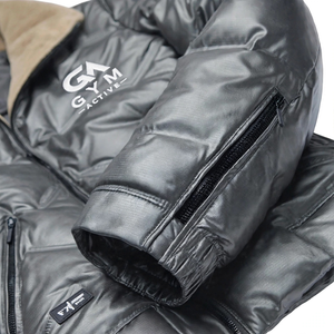 GYM Active Men's High Quality Breathable Windproof Waterproof Quick Dry Polyester Winter Casual <b>Fleece</b> Puffer Wool-<b>Lined</b> <b>Jacket</b> - Product Image 4