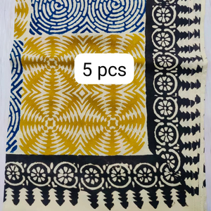 Écharpe vintage artisanale de luxe en coton naturel Bagru, imprimée au bloc, respirante et écologique, de Jaipur, vente en gros - Product Image 1