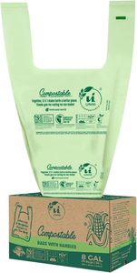 Sacs poubelles biodégradables compostables écologiques à soufflet inférieur en rouleau HDPE D2W avec impression par tampographie thermoscellable PLASTIQUE TD 12 - Product Image 4