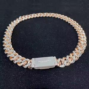 Nueva Cadena Cubana de Moissanita y Diamantes de Plata Estilo Hip Hop con Incrustaciones para Hombre, Accesorio de Moda para Boda, Estilo Indio - Product Image 4