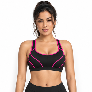 Sujetador Deportivo de Alta Calidad para Mujer, Estilo Racerback, con Logotipo Frontal, Soporte Cómodo, Tela Ligera para Fitness y Entrenamientos Diarios - Product Image 1