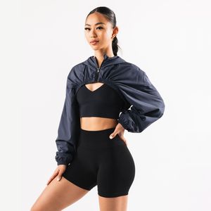 Veste coupe-vent décontractée épaisse, imperméable et respirante à fermeture éclair, idéale pour le yoga et le fitness en hiver, pour femme - Product Image 4