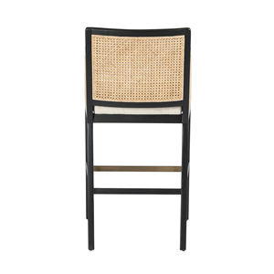 <b>Industrial</b> <b>Style</b> Bar Stool for Indoor and Outdoor Use with Solid Teak Wood Frame for Cafe, Bar and Restaurant Furniture - Product Image 4