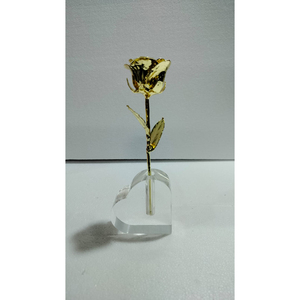 Rose naturelle préservée plaquée or 24 carats avec boîte cœur de luxe pour la fête des mères et la Saint-Valentin - Product Image 3