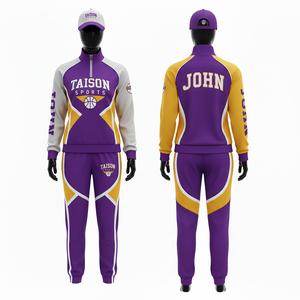 Chándal de Entrenamiento de Baloncesto para Mujer, Tela de Poliéster Premium de 280 GSM, Color Verde Azulado, Amarillo y Blanco, Ropa Deportiva con Logotipo Sublimado - Product Image 4