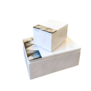 Caja de Regalo de Mármol para el Día de San Valentín / Eid |   Caja de Lujo para Joyas de Piedra, Frutos Secos y Recuerdos | Caja para Accesorios | Caja para Joyas - Product Image 1
