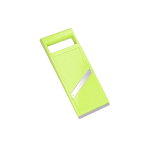 Mandoline manuelle en plastique vert citron avec lame en acier inoxydable pour légumes, pommes de terre, oignons et salades - Product Image 1