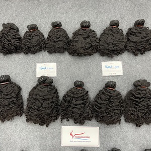 Top à la mode vietnamien Remy cheveux vapeur grand Fuzz bouclés cheveux de luxe toutes les longueurs Double dessiné prêt à expédier - Product Image 2