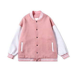 2025 vente en gros personnalisé hommes col montant toile varsity veste de haute qualité en cuir uni manches avec Letterman Design - Product Image 4