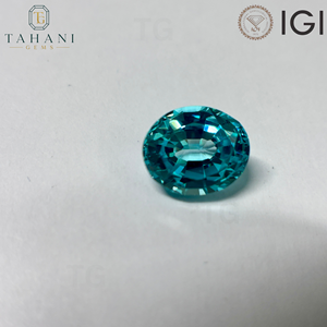 AG Lab Created Oval Cut Blue Paraiba Emerald Gemstones Jewelry Making IGI Certified Loose 5x7 8x10mm Color YAG Garnet Grown - Product Image 4