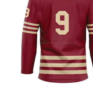 เสื้อฮอกกี้น้ำแข็งคุณภาพดีที่สุด ดีไซน์ใหม่ ระบายอากาศได้ดี ออกแบบได้ตามต้องการสำหรับทีม ผลิตจากโพลีเอสเตอร์ 100% สำหรับผู้ชาย ขายออนไลน์ - Product Image 3