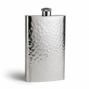 Petaca de Acero Inoxidable Martillado con Logotipo Personalizado, 8 oz, Petaca de Whisky de Bolsillo a Prueba de Fugas para Hombres, Viajes, Campamentos, Bodas - Product Image 1