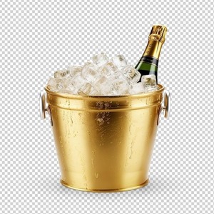Seau à glace décoratif en laiton pour bar de luxe, hôtel, restaurant, réception de mariage, fête, accessoires de table pour boissons - Product Image 4