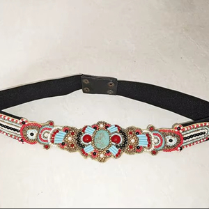 Ceinture de taille pour femme brodée de style mode, colorée et durable, personnalisable pour sari, kurti et tenues de fête, avec broderie artisanale - Product Image 1