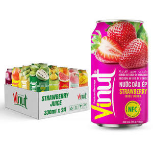 Boisson au jus de fraise Vinut 330ml en canette NFC Saveur fruitée Stockage à température ambiante - Product Image 3