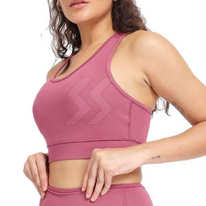 Sujetador deportivo sin costuras para mujer, con efecto push-up, transpirable, con espalda cruzada, de alta sujeción, para yoga, entrenamiento, ropa deportiva de moda para mujer. - Product Image 4