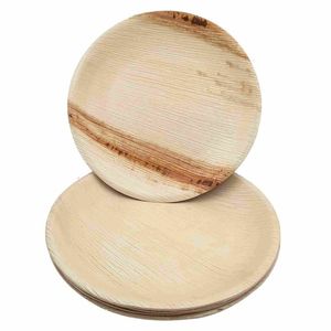 Assiette en bois naturel faite à la main avec une finition polie et lisse, assiette de service en bois rustique pour la nourriture, la salle à manger et la décoration de la maison - Product Image 5
