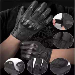 Gants de cyclisme et de moto en cuir rembourrés, coupe-vent, légers, respirants, protection maximale, équipement de sport de plein air - Product Image 3