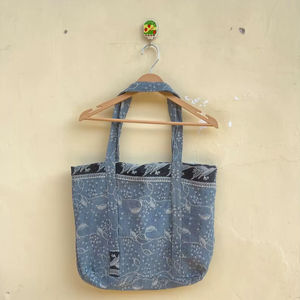 Sac fourre-tout matelassé léger de style bohème, couleur unie, grande capacité, en coton, sac à bandoulière pour femme, toutes saisons - Product Image 1