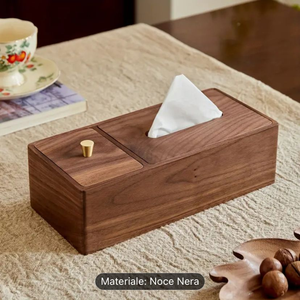 Rectangular Walnut Wood Tissue Box Cover Handmade Wooden Tissue Holder for Bathroom Bedroom <b>Office</b> Natural Finishing <b>Rustic</b> Home - Product Image 2