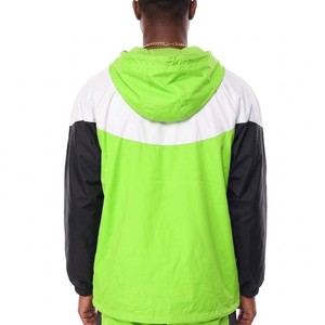 Ensemble de survêtement à capuche pour homme, vert et noir, imprimé léopard, fermeture éclair intégrale, pantalon de jogging sportif, respirant, léger, polyester/nylon, été - Product Image 6