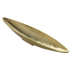 Plateau de service décoratif allongé en bronze rustique sur mesure pour l'aménagement intérieur de luxe – Grand plateau en métal en forme de bateau - Product Image 4