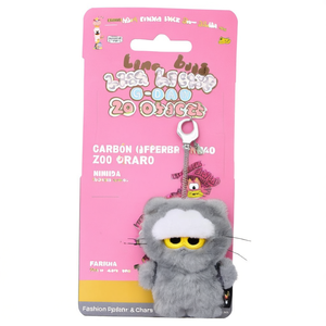 Line Friends Zoa Mini Flush Key <b>Ring</b> G-Dragon Zoa K-<b>POP</b> Keychain Zo&Friends Zoa Plush Pendant Grey Color - Product Image 3
