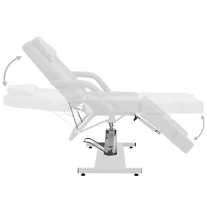 Fauteuil de traitement grand format en similicuir blanc avec structure en fer – Tables et lits de massage haut de gamme - Product Image 4