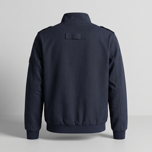 <b>Mens</b> Winter Uniform <b>Jacket</b> Single Breasted Casual Stand Collar Button Front <b>Utility</b> Coat Windproof Breathable Washed ODM Custom - Product Image 2
