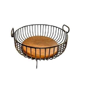 Panier en fil métallique noir tendance pour la décoration de table de cuisine et de salon, taille et forme personnalisées - Product Image 2