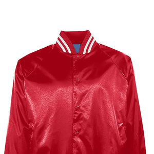 เสื้อแจ็คเก็ตเบสบอลผ้าซาตินพรีเมียม แต่งแถบลายทาง สไตล์วาร์ซิตี้คลาสสิก เนื้อผ้าบางเบา เรียบลื่น สวมใส่สบาย เหมาะสำหรับสตรีทแวร์ - Product Image 2