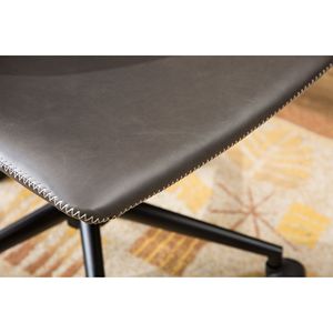 Sedia da Ufficio Girevole a 360° con Sollevamento ad Aria in Ecopelle Grigio Anticato Cesena - Product Image 5