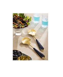 Handcrafted Decorative Metal Salad Server Spoon And Fork For Festive Occasions And Corporate Gifting Collection - Product Image 4