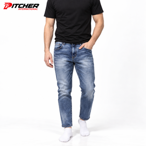 Jeans Streetwear Homme Taille Basse en Denim Brut Coupe Ample avec Logo Personnalisé Collection Marque Privée – Vente en Gros - Product Image 2