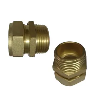 Male Thread Brass Pipe Quick Fitting Connection Image for Stainless Steel Corrugated Flexible Hose