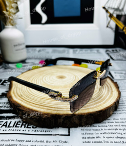 Gafas de Sol de Lujo con Incrustaciones de Diamantes Moissanite, Sin Montura, Estilo Hip Hop, Fotocromáticas, para Fiestas - Product Image 2