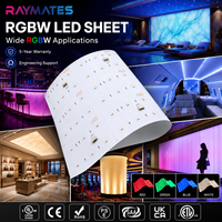 Panneau LED flexible RVBW UL CE pour publicité, rétroéclairage coloré, feuille LED pour comptoir en pierre rétroéclairé, bar, restaurant, boîte à lumière de table