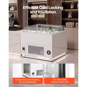 Commercial Open Air Merchandiser <b>Refrigerator</b> 3.1 Cu. Ft. Shelving Display Cooler with Fan Cooling and LED Lighting - Product Image 5