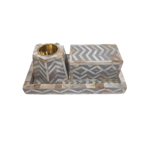 Qualité Mère de Poire Incrustation Bois mubkhar bakhoor brûleur d'encens émirats soudanais décor à la maison de l'Inde par Quality Hadicrafts - Product Image 1