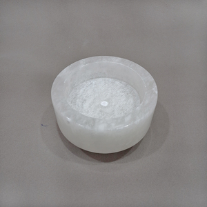 Support de Bougie en Pierre d'Alabâtre Premium Fait Main, Décoration Lumineuse Ambiante Moderne, Accent d'Intérieur Élégant, Vente en Gros Usine - Product Image 2