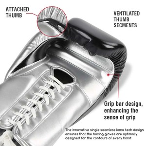 Professional Boxing <b>Gloves</b> Lightweight <b>Moisture</b> Wicking Breathable Unisex Lace-Up Training Sparring Competition <b>Gloves</b> - Product Image 6