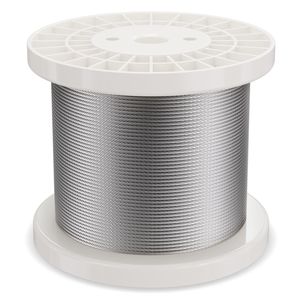 Guantes Cortacables de Acero Inoxidable 316 de 1/8'' y 600 pies, con Resistencia a la Rotura de 1600 Libras, Kit de Cuerda de Alambre de 7x7 Hilos Tipo Suave para Construcción - Product Image 6