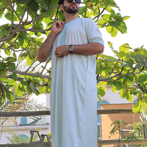 Proveedor de Thobes Personalizados, Túnica Árabe Tradicional, Tela Elástica de Algodón, Servicio OEM para Marcas de Moda y Pedidos al por Mayor - Product Image 3