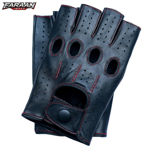 Gants de conduite en cuir pour hommes, prix bas, qualité supérieure, hiver, fabriqués au Pakistan, mode, coupe-vent, fausse fourrure, gants de conduite d'hiver pour hommes - Product Image 1